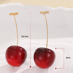 Moriqo Chérie Cherry Drop Earrings – French Summer Dangle