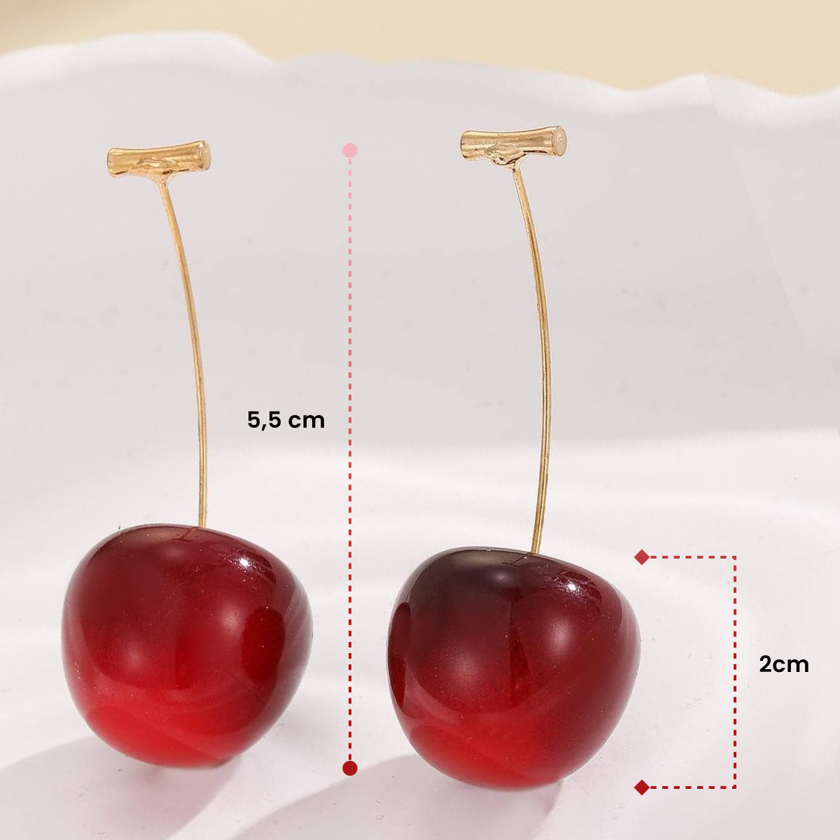 Moriqo Chérie Cherry Drop Earrings – French Summer Dangle