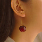 Moriqo Chérie Cherry Drop Earrings – French Summer Dangle