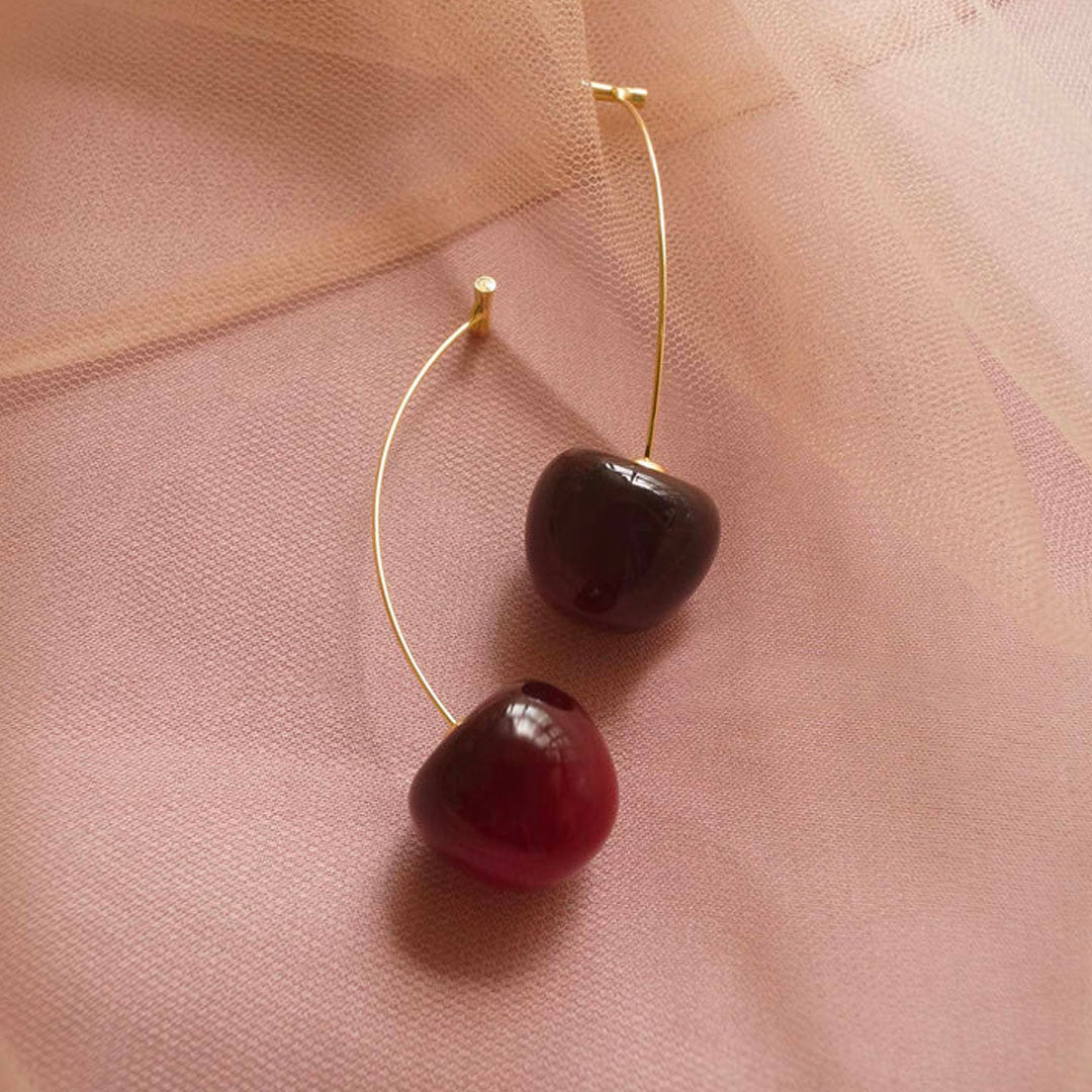 Moriqo Chérie Cherry Drop Earrings – French Summer Dangle