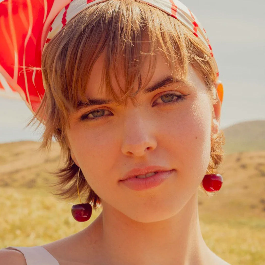 Moriqo Chérie Cherry Drop Earrings – French Summer Dangle