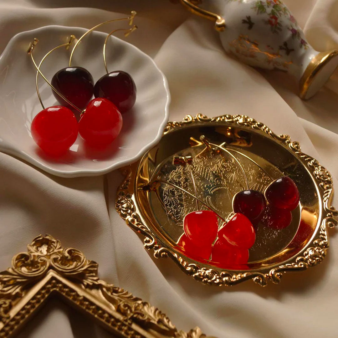 Moriqo Chérie Cherry Drop Earrings – French Summer Dangle