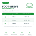 Moriqo Foot Sleeve size guide