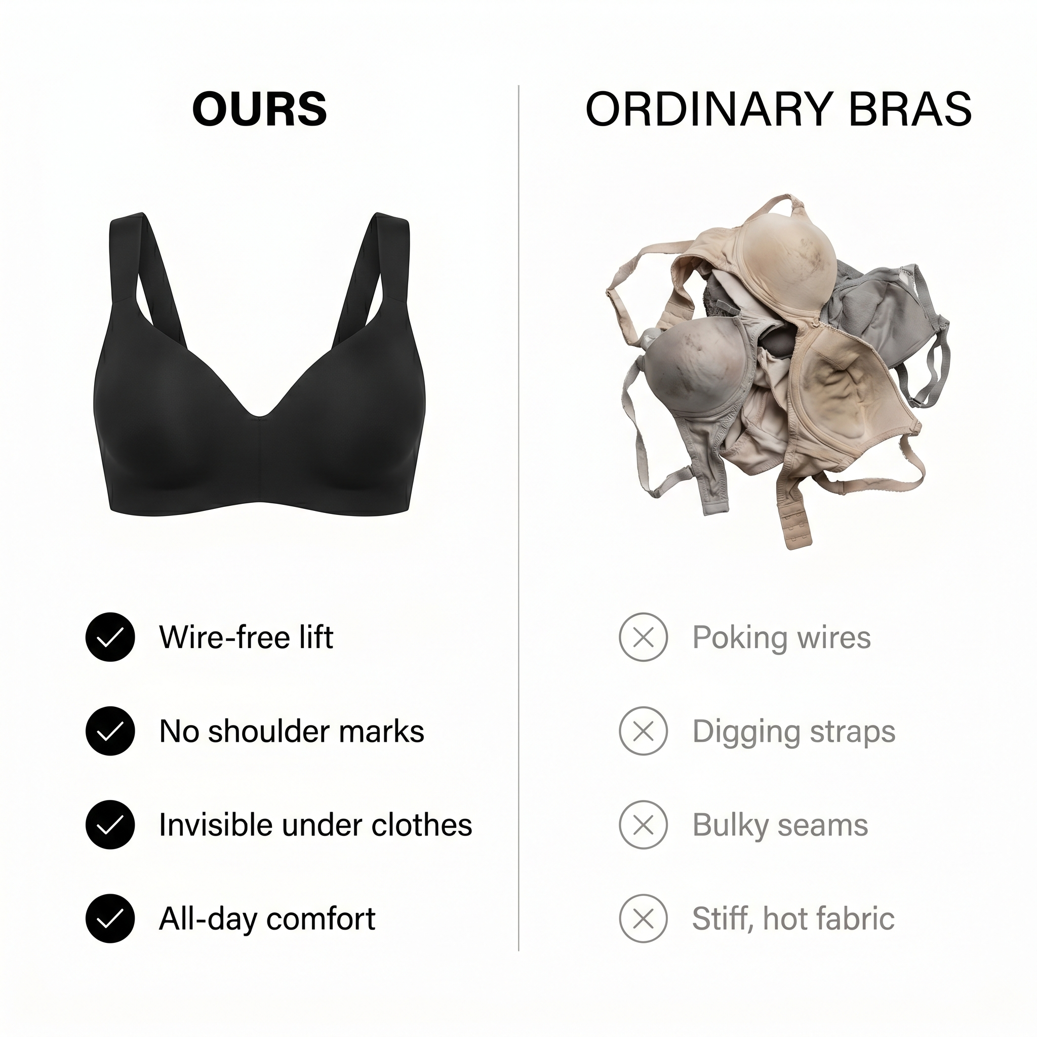 Moriqo Wireless Push-Up Bra