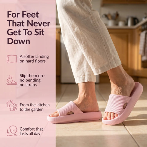 Moriqo Cloud Slippers – Pillow Slides, Thick Non-Slip Sole