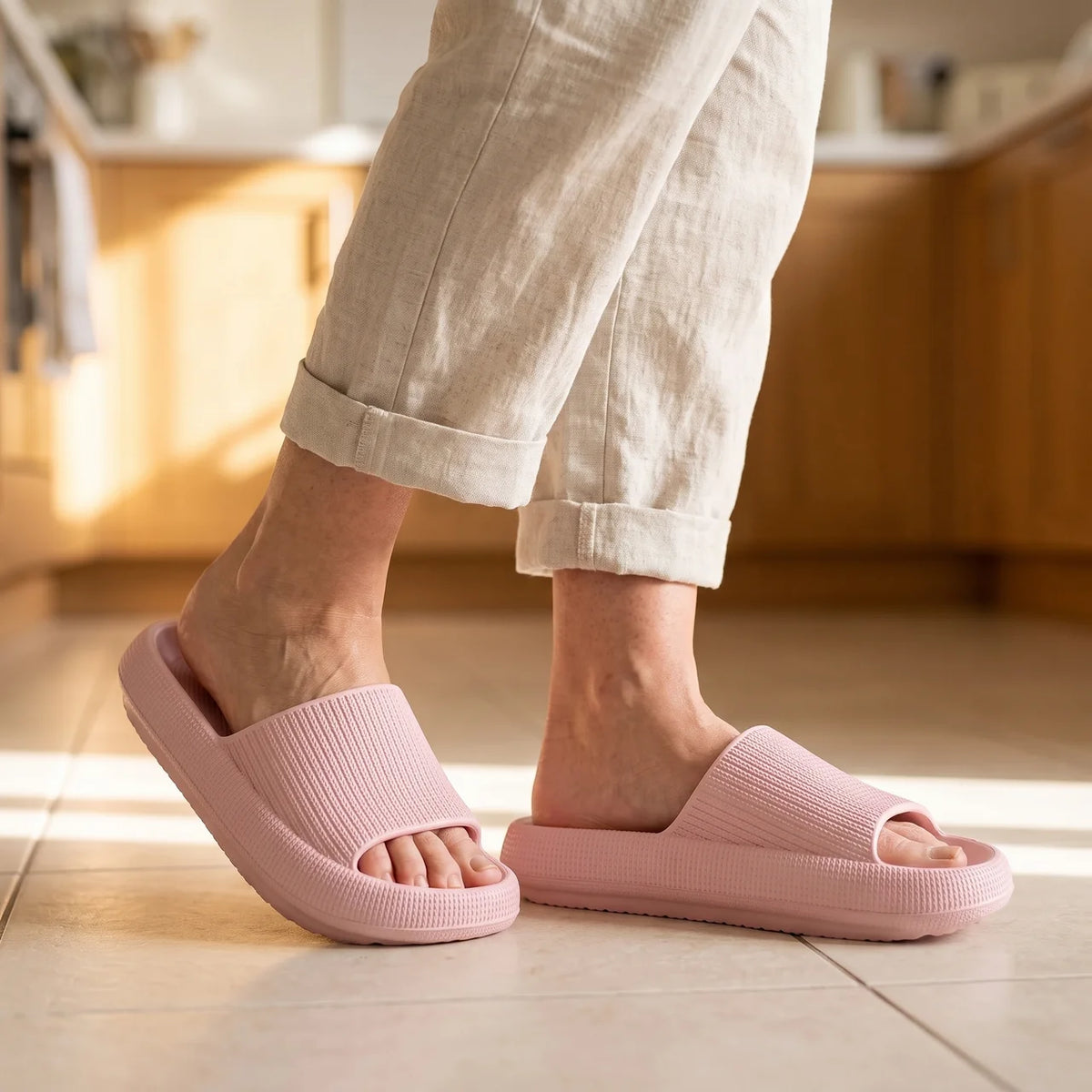 Moriqo Cloud Slippers – Pillow Slides, Thick Non-Slip Sole