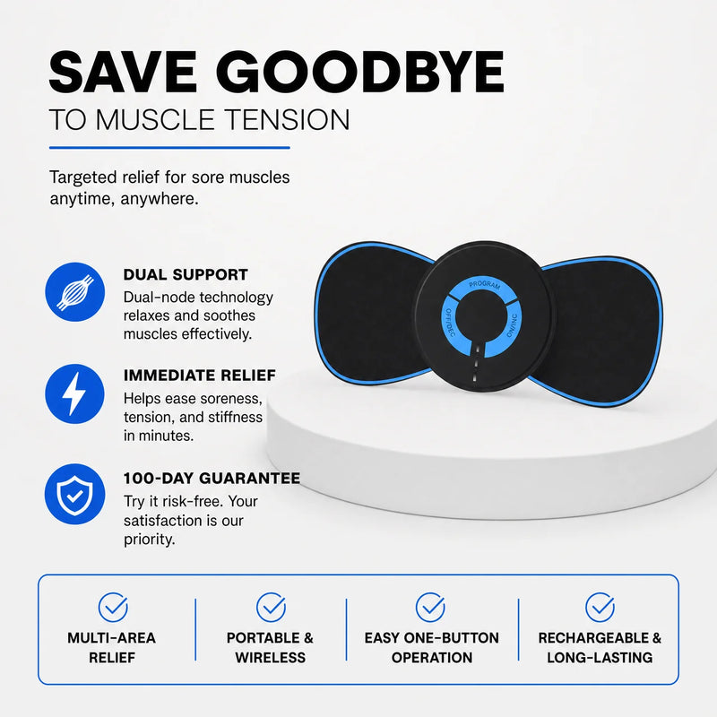 Moriqo Mini Massager – Wireless EMS Pulse Pad for Full-Body Relief