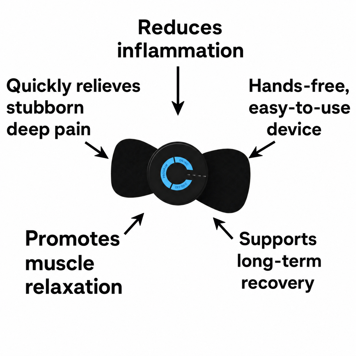 Moriqo Mini Massager – Wireless EMS Pulse Pad for Full-Body Relief