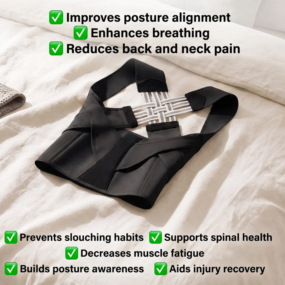 Moriqo Posture Corrector – Adjustable Back & Shoulder Support