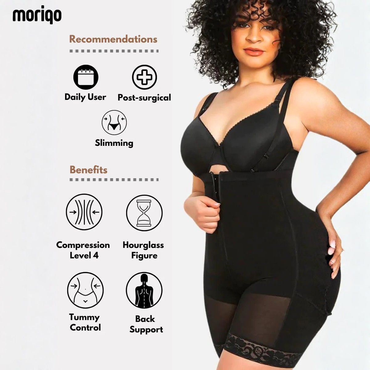 Moriqo Sculpt Shapewear Bodysuit – Tummy Control & Butt Lifter