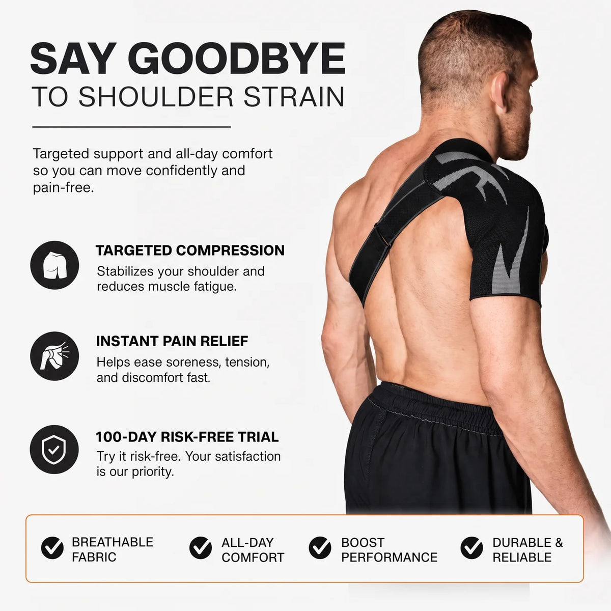 Moriqo Shoulder Brace – Rotator Cuff Compression Support